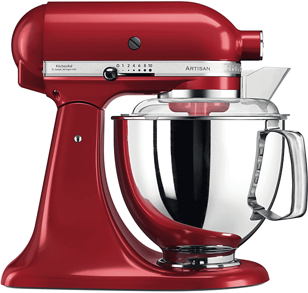 kitchenaid 5ksm175pseer impastatrice planetaria, 300 w, capacità ciotola 4,8 l, empire red