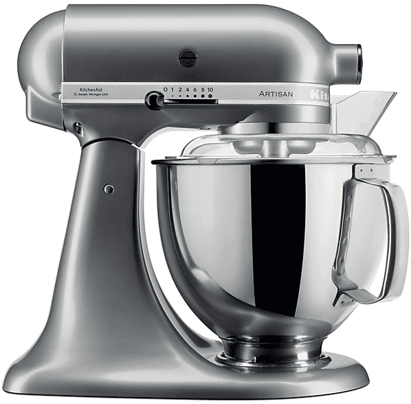 kitchenaid 5ksm175psecu impastatrice planetaria, 300 w, capacità ciotola 4,8 l, silver