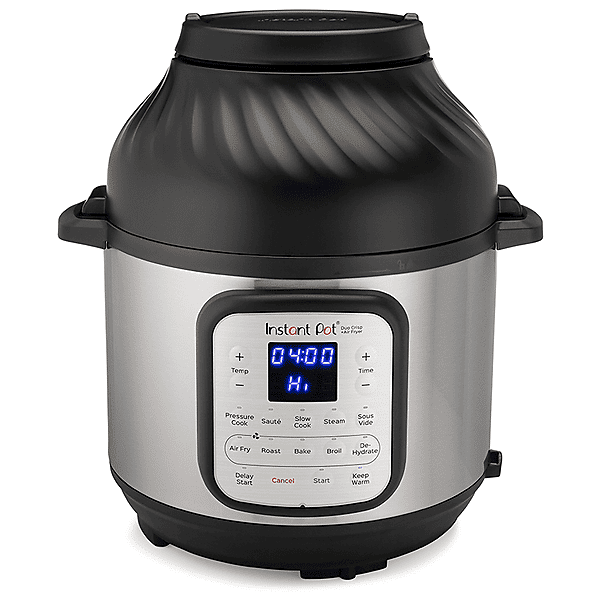 instant pot duo crisp 8l multicooker, 1500 w, capacità ciotola 8 l