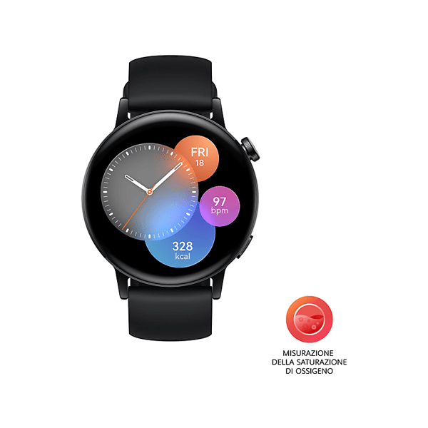 huawei smartwatch  watch gt3 42mm active, black