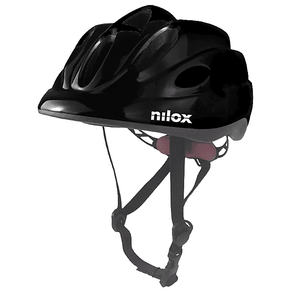 nilox casco bicicletta  helmet kid black led