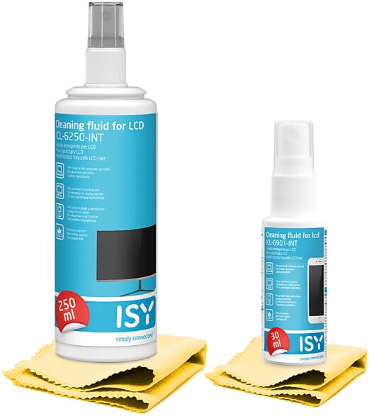 isy set pulizia schermo  tv2spray+2 panni