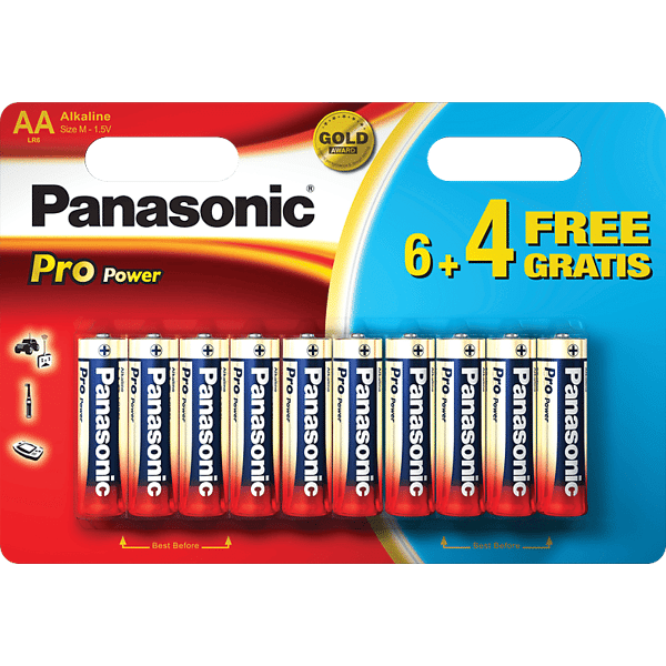 panasonic batterie  lr6ppg/10bw 6+4f