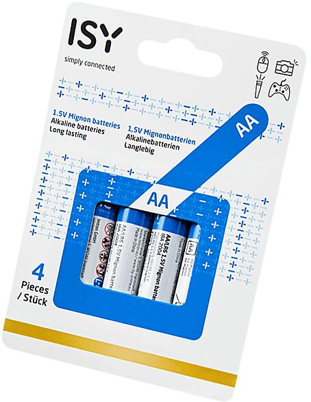 ISY BATTERIA  Alcaline AA LR06 4pz