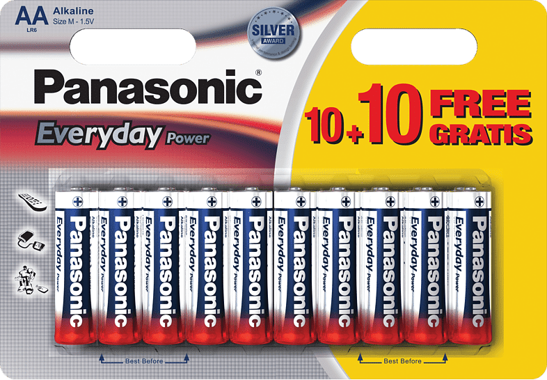 Panasonic BATTERIE  LR6EPS/20BW 10+10F