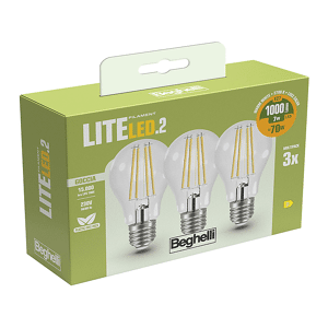 Beghelli LAMPADINA LED  3PZ FILED GOC 7WE27-2.7K