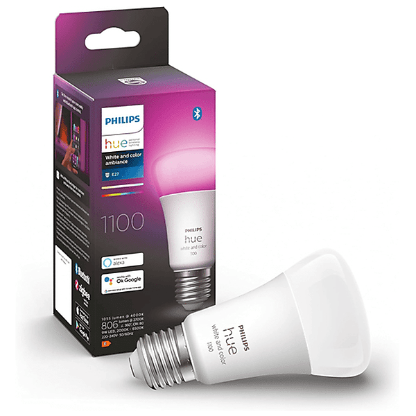 philips lampada led  hue white& color e27 9w