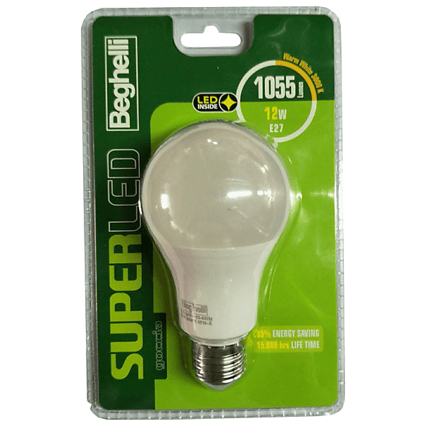 beghelli lampadina led  superled gocc 12w e27 3k