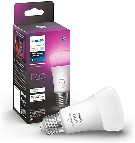 philips lampada led  hue white& color e27 9w