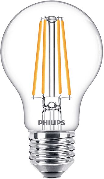 philips lampadina led  led goccia fil 75w e27