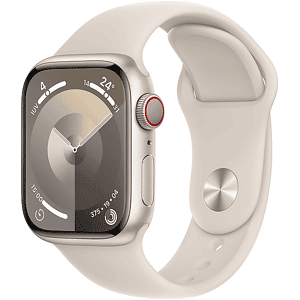 Apple Watch Series 9 GPS + Cellular, Cassa 41 mm in alluminio galassia con Cinturino Sport - S/M