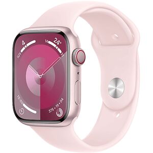 Apple Watch Series 9 GPS + Cellular, Cassa 45 mm in alluminio rosa con Cinturino Sport confetto - M/L