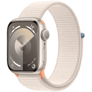 Apple Watch Series 9 GPS, Cassa 41 mm in alluminio galassia con Sport Loop