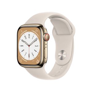 Apple Watch Series 8 GPS + Cellular 41mm Cassa in acciaio inossidabile color oro con Loop maglia milanese