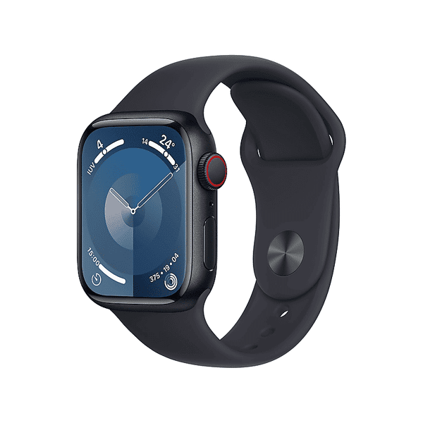 apple watch series 9 gps + cellular, cassa 41 mm in alluminio mezzanotte con cinturino sport - s/m