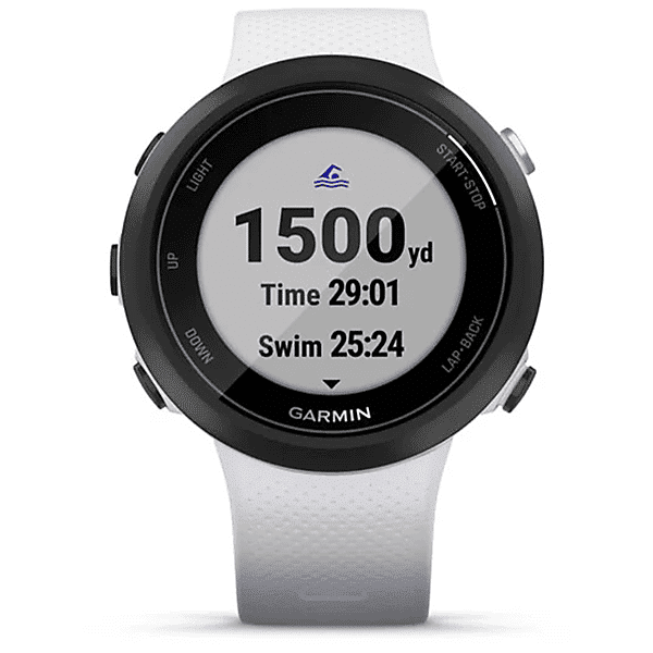 garmin smartwatch  swim 2 white, bianco