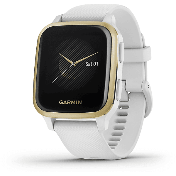 garmin smartwatch  venu sq , white/light gold