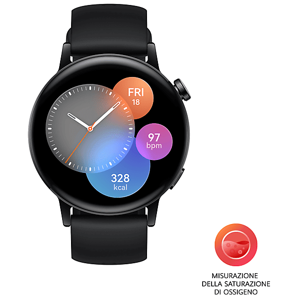 huawei smartwatch  watch gt3 42mm active, black