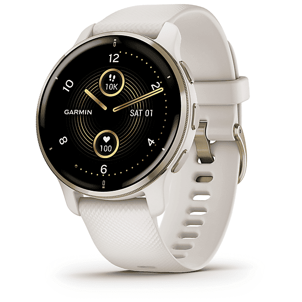 garmin smartwatch  venu 2 plus, ivory cream gold