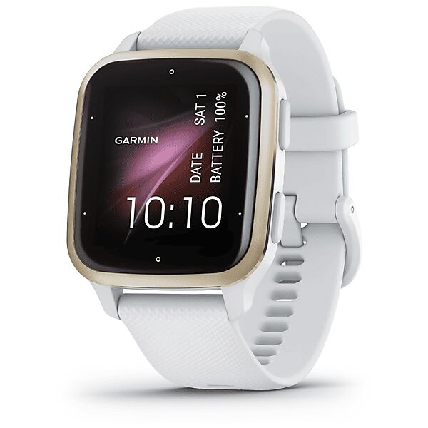 garmin smartwatch  venu sq 2, white/cream gold