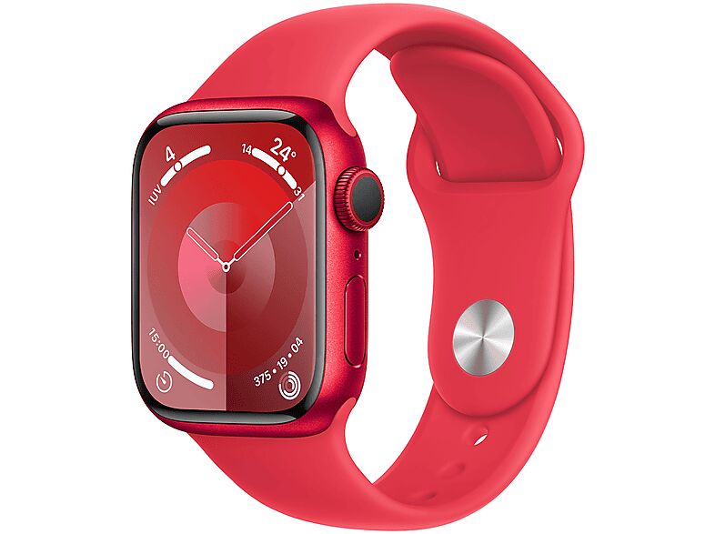 apple watch series 9 gps cassa 41 mm in alluminio (product)red con cinturino sport - s/m