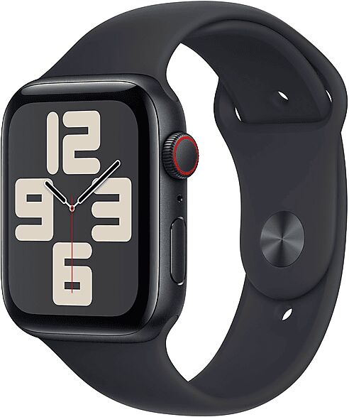 apple watch se gps, cassa 44 mm in alluminio mezzanotte con cinturino sport - m/l 2023