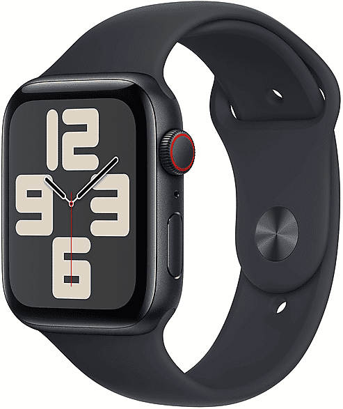 apple watch se gps + cellular, cassa 44 mm in alluminio mezzanotte con cinturino sport - m/l 2023