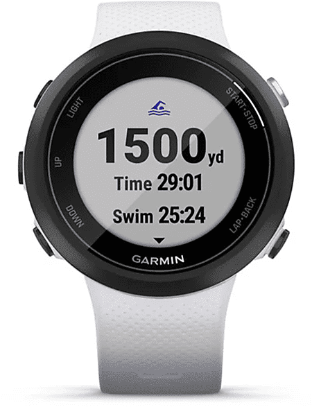 garmin smartwatch  swim 2 white, bianco