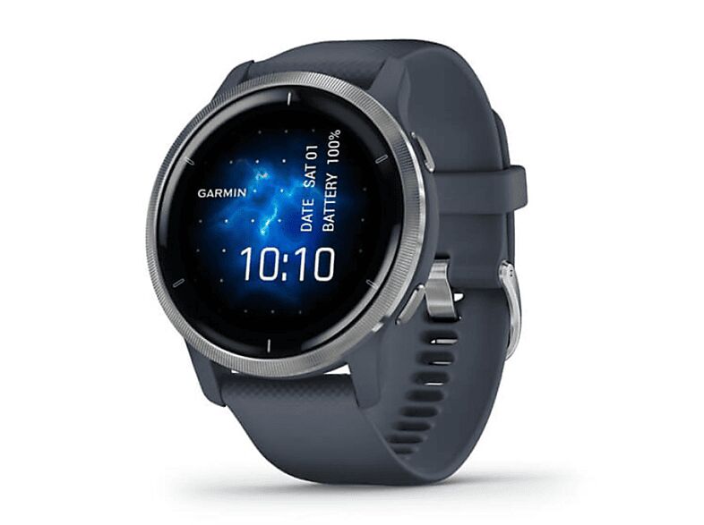 garmin smartwatch  venu 2, blue granite/passivated
