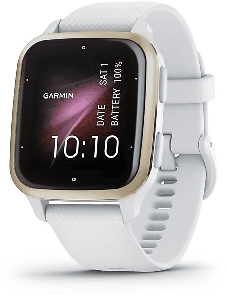 garmin smartwatch  venu sq 2, white/cream gold