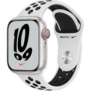 Apple Watch Series 7 Nike Gps+cellular 41mm In Alluminio Galassia - Sport Platino/nero