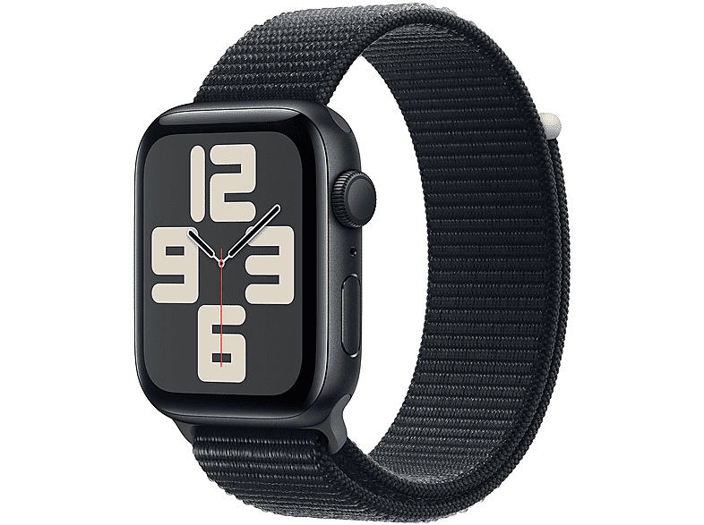 Apple Watch SE GPS, Cassa 44 mm in alluminio mezzanotte con Sport Loop 2023