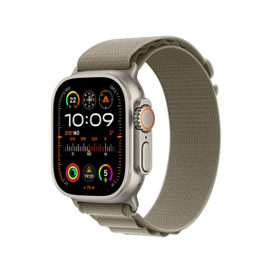 Apple Watch Ultra 2 GPS + Cellular, Cassa 49 mm in titanio con Alpine Loop oliva - Small