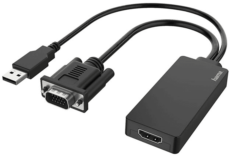 Hama Cavetto adattatore ingresso VGA+USB/ uscita HDMI  VGA+USB