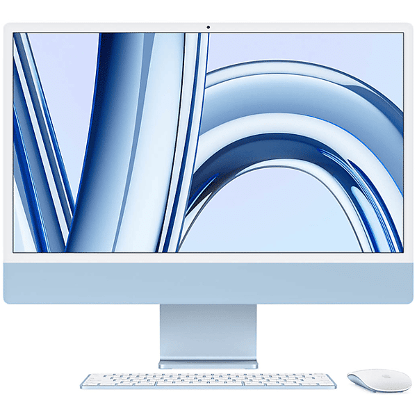 apple imac 24 cto, chip m3, 8 cpu gpu, 256gb blu, con gigabit ethernet