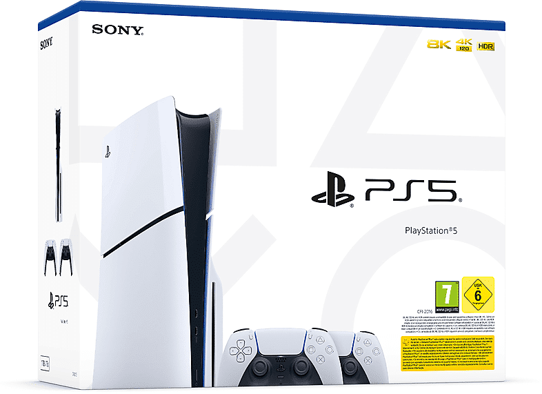 Sony PS5 Disc Slim + DualSense, White