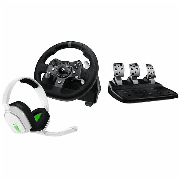 logitech volante + cuffia  g920 bundle a10