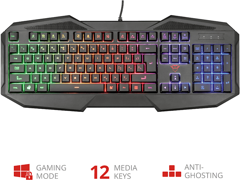 trust tastiera gaming  avonn gxt830rw gam kb