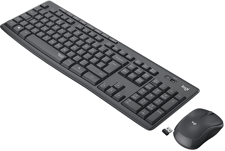 logitech tastiera + mouse  mk 295 graphite