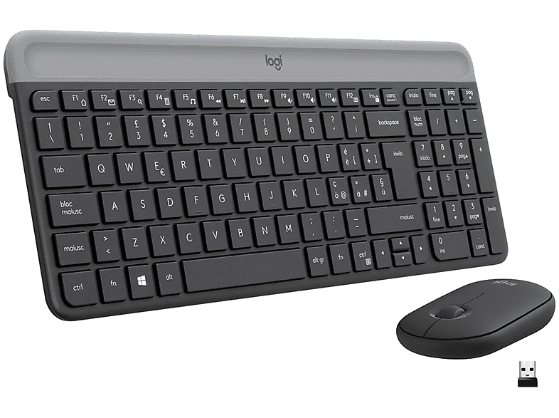 Logitech Tastiera + Mouse  MK470 SLIM WIRELESS COMBO