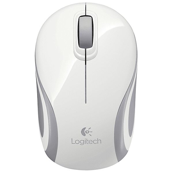 logitech mouse wireless  mini m187 bianco