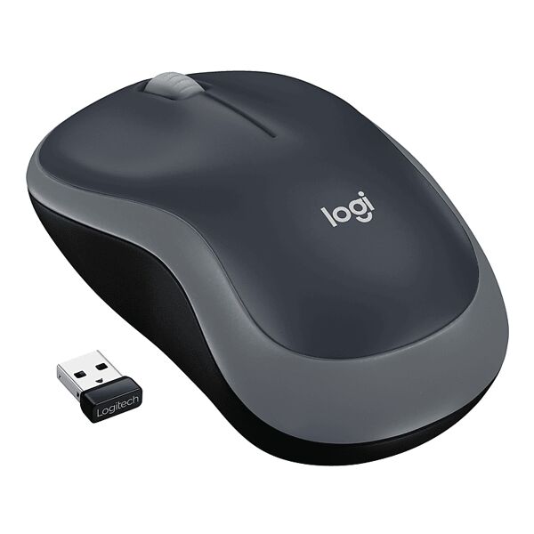 logitech mouse wireless  m185 swift grigio usb