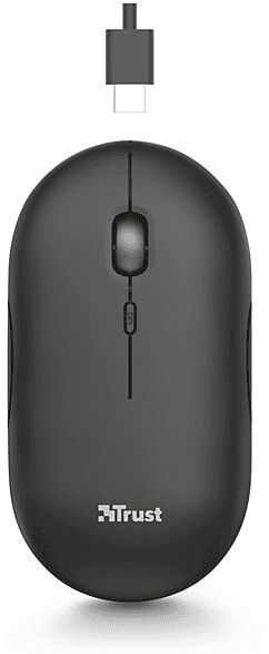 trust mouse wireless  puck wrl rchrgable ms blk