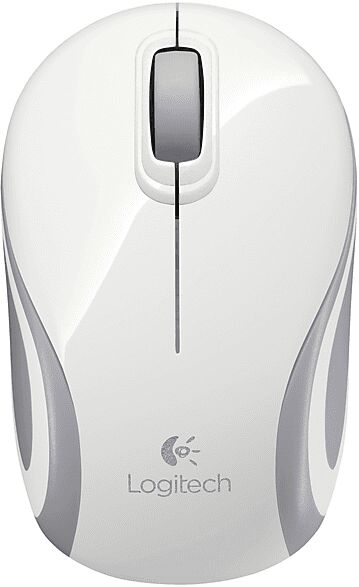 logitech mouse wireless  mini m187 bianco