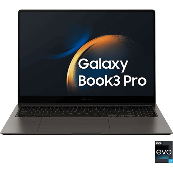 samsung galaxy book3 pro, 16 pollici, processore intel® core i7 1360p (evo), intel iris xe graphics, gb, 512 gb ssd, graphite