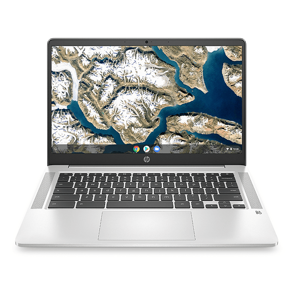 hp chromebook 14a-na0071nl, 14 pollici, processore intel® celeron n4120, intel uhd graphics 600, 4 gb, 64 gb emmc, silver