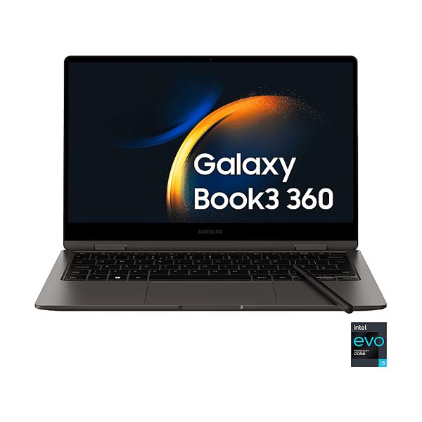 samsung galaxy book3 360 8gb 256, 13,3 pollici, processore intel® core i5 1340p (evo), intel iris xe graphics, 8 gb, 256 gb ssd, graphite