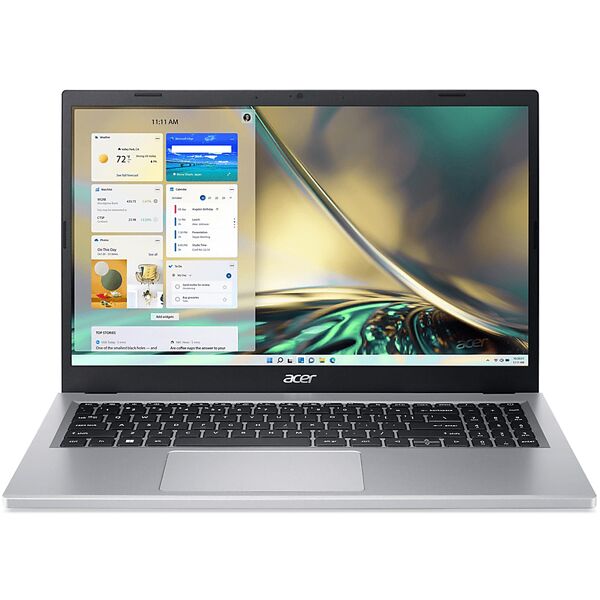 acer aspire 3 a315-510p-318v, 15,6 pollici, processore intel® core i3 n305, intel uhd graphics, 8 gb, 256 gb ssd, silver