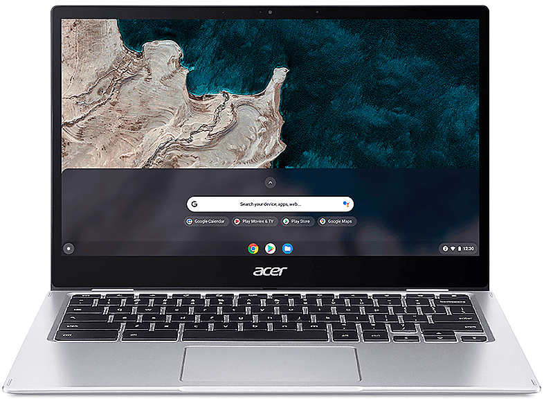 acer chromebook spin 513 cp513, 13,3 pollici, processore qualcomm snapdragon sc7 180 sc7180, qualcomm adreno 618, 4 gb, 64 gb emmc, silver