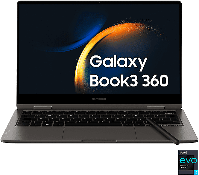 samsung np730qfg convertibile 2 in 1, 13,3 pollici, processore intel® core i7 1360p (evo), 16 gb, 512 gb ssd, graphite